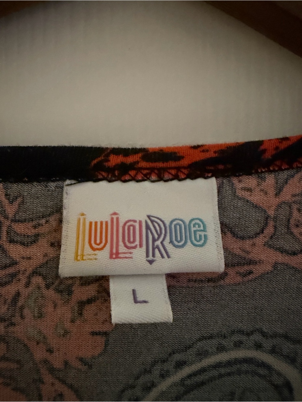 LuLaRoe Maria Black Maxi Dress with Multicolor Paisley Print. Size large - Picture 3 of 5